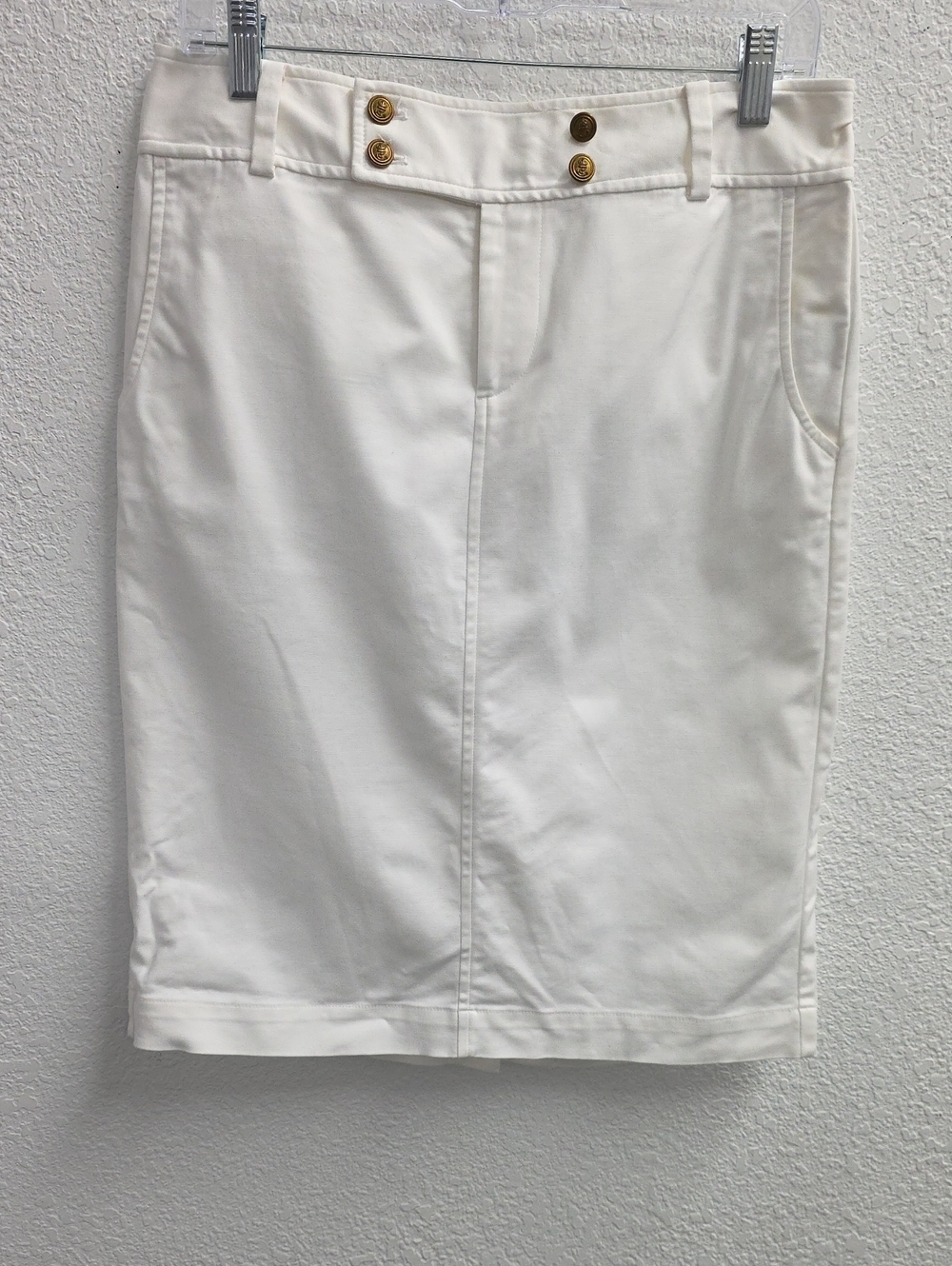 Lauren Ralph Lauren White Stretch Pencil Skirt Size 6